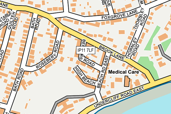 IP11 7LF map - OS OpenMap – Local (Ordnance Survey)