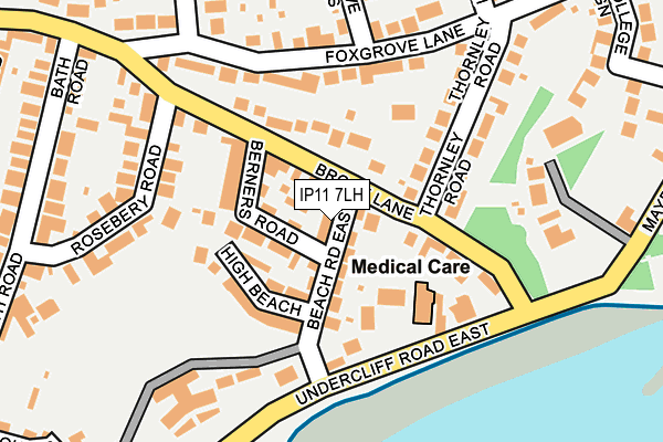 IP11 7LH map - OS OpenMap – Local (Ordnance Survey)
