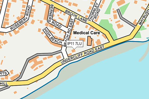 IP11 7LU map - OS OpenMap – Local (Ordnance Survey)