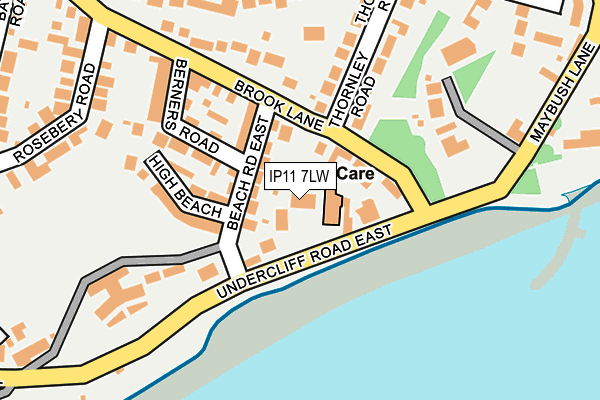IP11 7LW map - OS OpenMap – Local (Ordnance Survey)