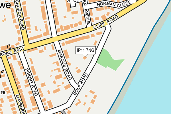 IP11 7NG map - OS OpenMap – Local (Ordnance Survey)