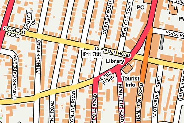 IP11 7NN map - OS OpenMap – Local (Ordnance Survey)