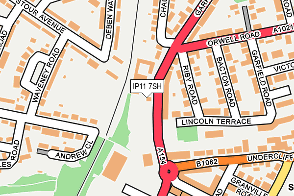 IP11 7SH map - OS OpenMap – Local (Ordnance Survey)
