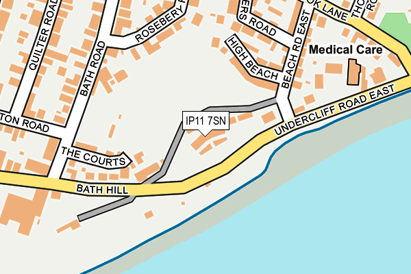 IP11 7SN map - OS OpenMap – Local (Ordnance Survey)