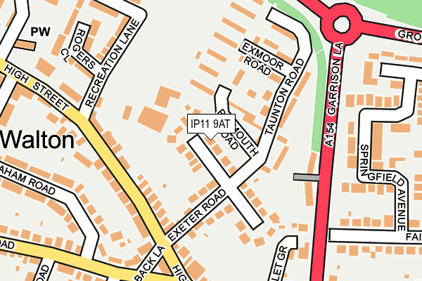 IP11 9AT map - OS OpenMap – Local (Ordnance Survey)