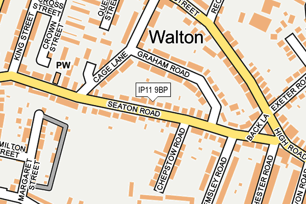 IP11 9BP map - OS OpenMap – Local (Ordnance Survey)