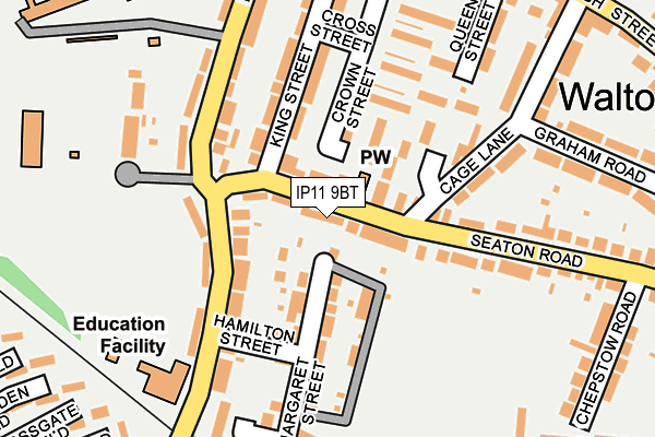 IP11 9BT map - OS OpenMap – Local (Ordnance Survey)