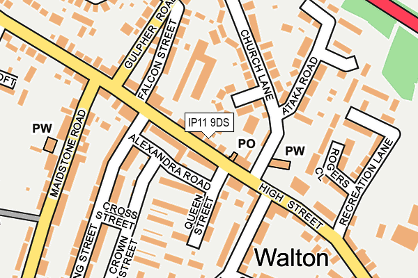 Map of THE FALCON INN LIMITED at local scale