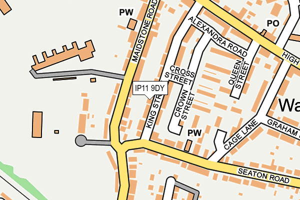 IP11 9DY map - OS OpenMap – Local (Ordnance Survey)