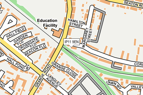 IP11 9EN map - OS OpenMap – Local (Ordnance Survey)