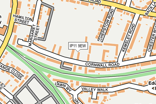 IP11 9EW map - OS OpenMap – Local (Ordnance Survey)