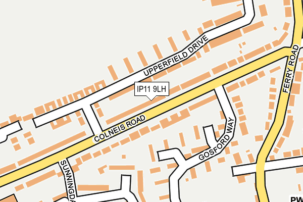 IP11 9LH map - OS OpenMap – Local (Ordnance Survey)