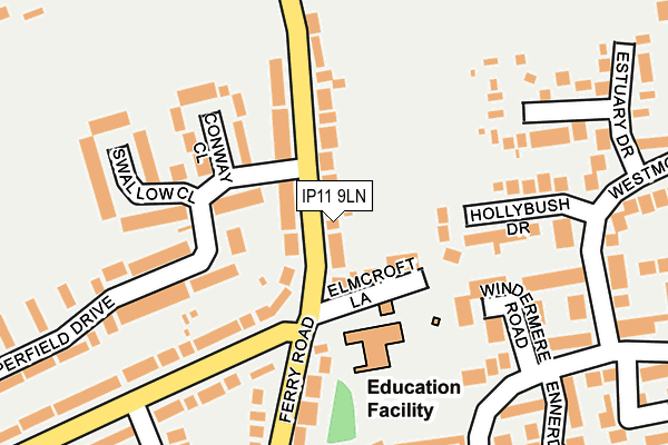 IP11 9LN map - OS OpenMap – Local (Ordnance Survey)