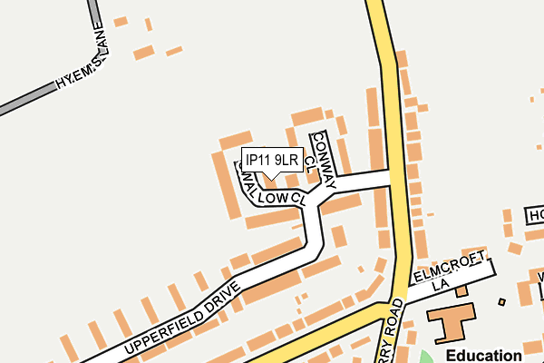 IP11 9LR map - OS OpenMap – Local (Ordnance Survey)