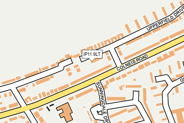 IP11 9LT map - OS OpenMap – Local (Ordnance Survey)