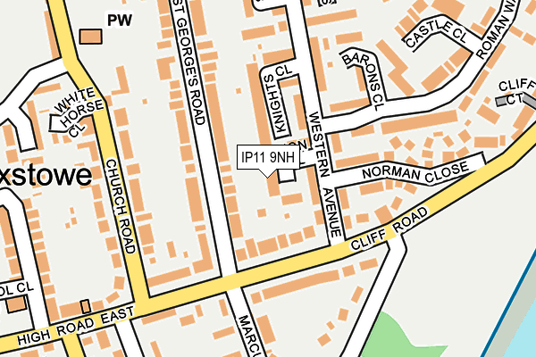 IP11 9NH map - OS OpenMap – Local (Ordnance Survey)