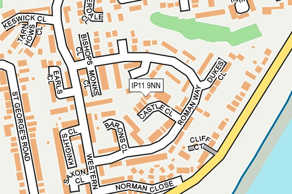 IP11 9NN map - OS OpenMap – Local (Ordnance Survey)