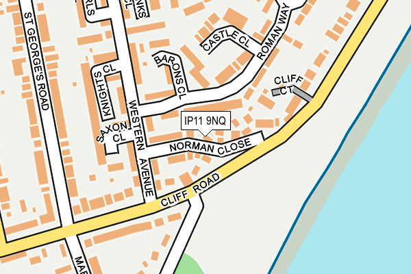 IP11 9NQ map - OS OpenMap – Local (Ordnance Survey)