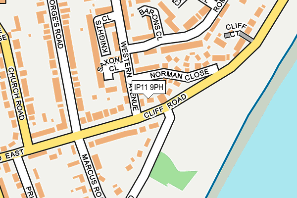 IP11 9PH map - OS OpenMap – Local (Ordnance Survey)