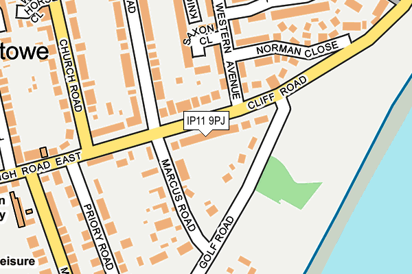 IP11 9PJ map - OS OpenMap – Local (Ordnance Survey)