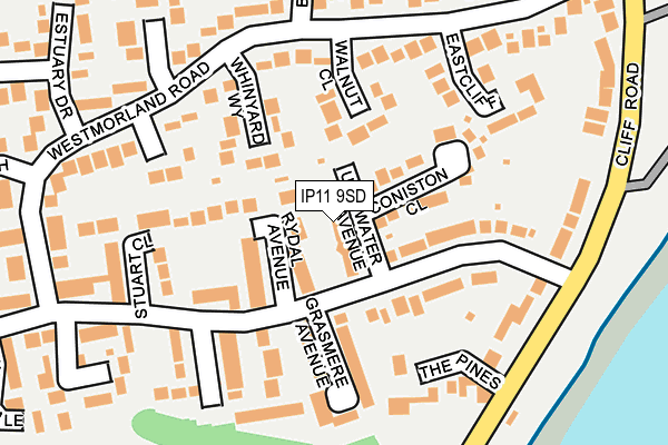 IP11 9SD map - OS OpenMap – Local (Ordnance Survey)