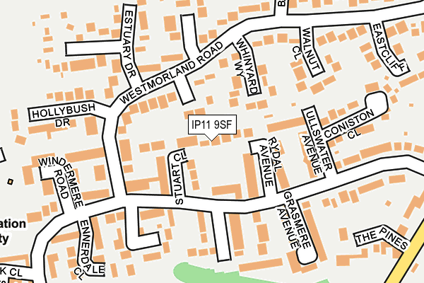 IP11 9SF map - OS OpenMap – Local (Ordnance Survey)