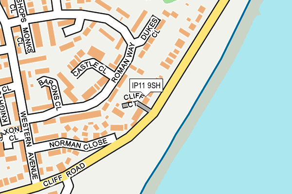IP11 9SH map - OS OpenMap – Local (Ordnance Survey)