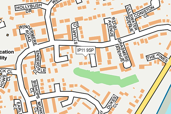 IP11 9SP map - OS OpenMap – Local (Ordnance Survey)