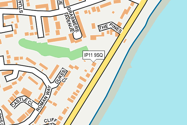 IP11 9SQ map - OS OpenMap – Local (Ordnance Survey)