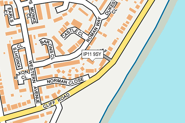 IP11 9SY map - OS OpenMap – Local (Ordnance Survey)