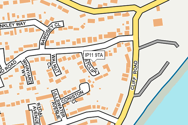 IP11 9TA map - OS OpenMap – Local (Ordnance Survey)