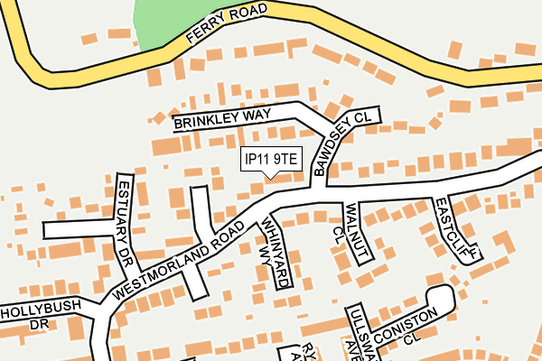 IP11 9TE map - OS OpenMap – Local (Ordnance Survey)