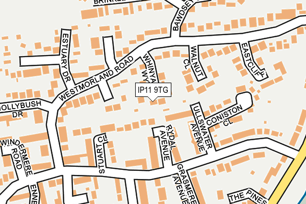 IP11 9TG map - OS OpenMap – Local (Ordnance Survey)