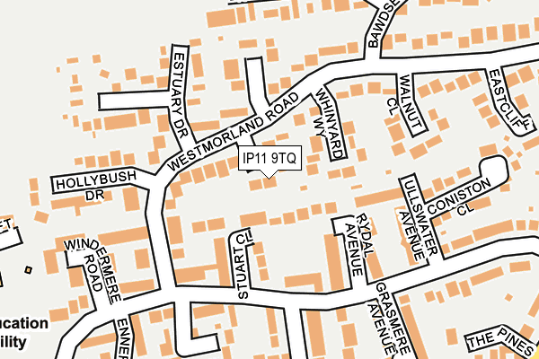 IP11 9TQ map - OS OpenMap – Local (Ordnance Survey)