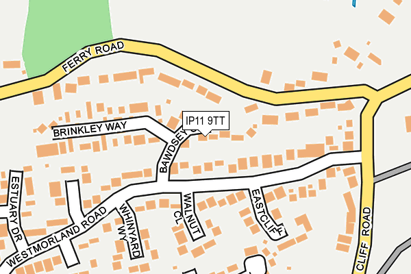 IP11 9TT map - OS OpenMap – Local (Ordnance Survey)