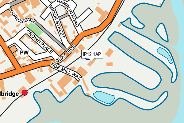 IP12 1AP map - OS OpenMap – Local (Ordnance Survey)