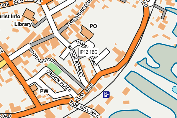 IP12 1BG map - OS OpenMap – Local (Ordnance Survey)