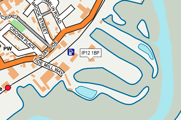 IP12 1BP map - OS OpenMap – Local (Ordnance Survey)