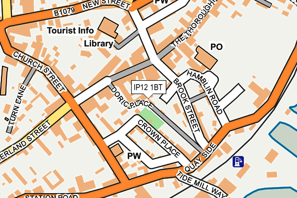IP12 1BT map - OS OpenMap – Local (Ordnance Survey)