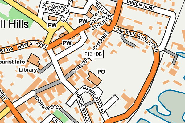 IP12 1DB map - OS OpenMap – Local (Ordnance Survey)