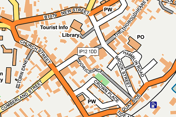 IP12 1DD map - OS OpenMap – Local (Ordnance Survey)