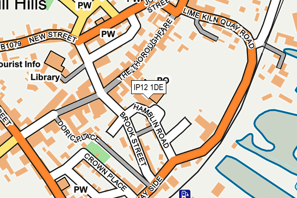 IP12 1DE map - OS OpenMap – Local (Ordnance Survey)