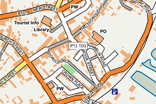 IP12 1DQ map - OS OpenMap – Local (Ordnance Survey)