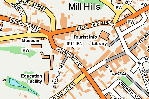 IP12 1EA map - OS OpenMap – Local (Ordnance Survey)