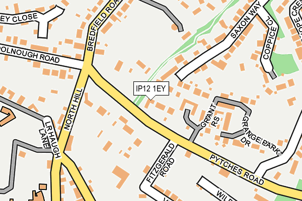 IP12 1EY map - OS OpenMap – Local (Ordnance Survey)