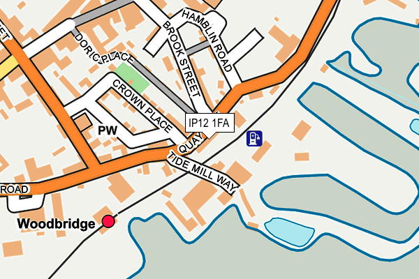 IP12 1FA map - OS OpenMap – Local (Ordnance Survey)