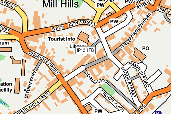 IP12 1FB map - OS OpenMap – Local (Ordnance Survey)