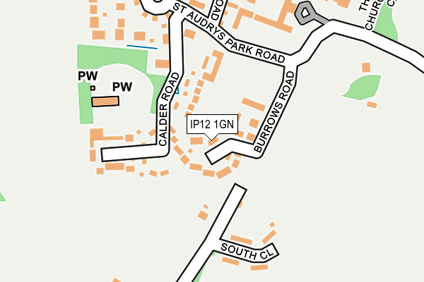 IP12 1GN map - OS OpenMap – Local (Ordnance Survey)