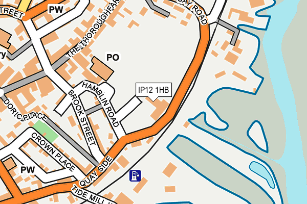 IP12 1HB map - OS OpenMap – Local (Ordnance Survey)