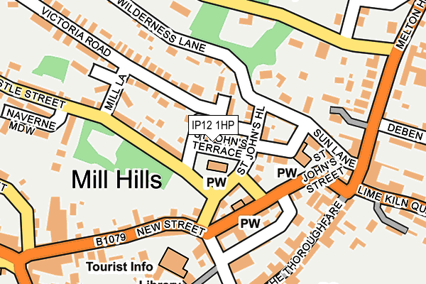 IP12 1HP map - OS OpenMap – Local (Ordnance Survey)